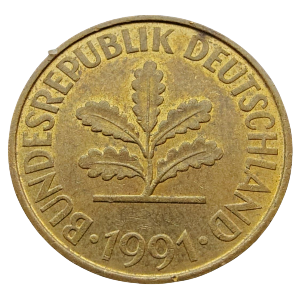 Moeda de 10 Pfennig 1991 – Alemanha