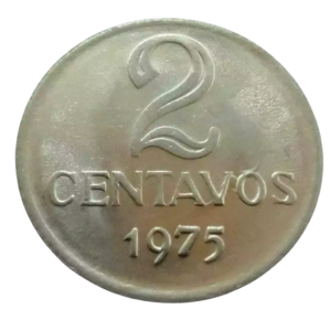 Moeda 2 Centavos 1975 Brasil - MBC