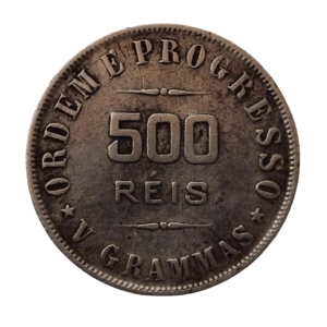 Moeda 500 Réis Brasil 1907 - Prata
