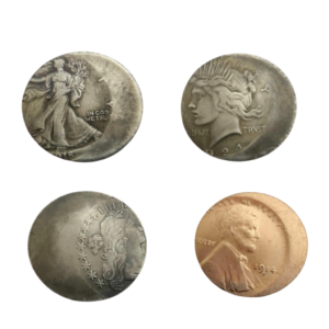 Set com 4 Moedas Dólar Anomalia Boné