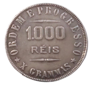 Moeda  1000 Réis Brasil 1911 - Prata