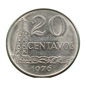 Moeda 20 Centavos 1976 Brasil - MBC