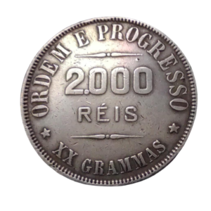 Moeda  2000 Réis Brasil 1907 – Prata