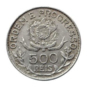 Moeda 500 Réis Brasil 1913 - Estrelas Soltas