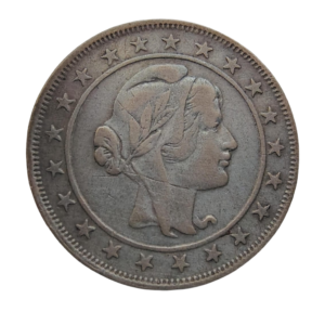 Moeda 2000 Réis Brasil 1928 Mocinha - Prata