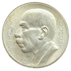 Moeda 5000 Réis Brasil 1938  Santos Dumont - Prata