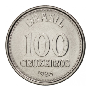 Moeda 100 Cruzeiros 1986 Brasil - SOB