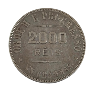 Moeda  2000 Réis Brasil 1911 – Prata