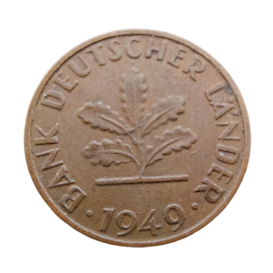 Moeda 1 Pfennig 1949 Escassa - Alemanha