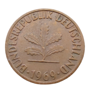 Moeda 1 Pfennig 1969 - Alemanha