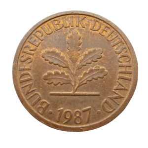 Moeda 1 Pfennig 1987 - Alemanha