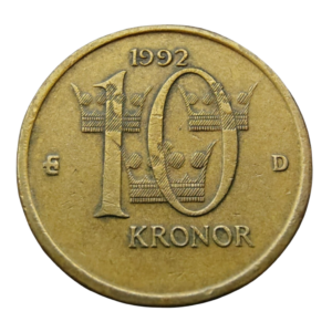 Moeda de 10 Coroas 1992 – Suécia