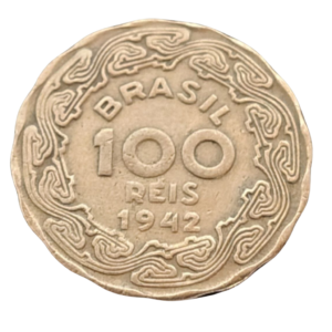 Moeda de 100 Réis  1942 Níquel Rosa – Brasil