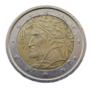 Moeda de 2 Euro 2002 Dante Alighieri – Itália