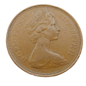 Moeda 2 Pence novos 1971 - Reino Unido