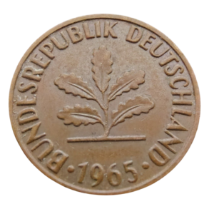 Moeda de 2 Pfennig 1965 – Alemanha