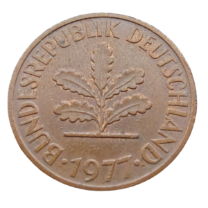 Moeda de 2 Pfennig 1977 – Alemanha