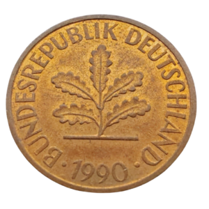 Moeda de 2 Pfennig 1990 – Alemanha
