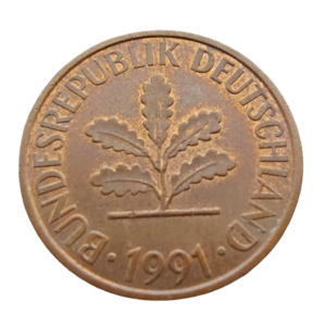 Moeda de 2 Pfennig 1991 – Alemanha