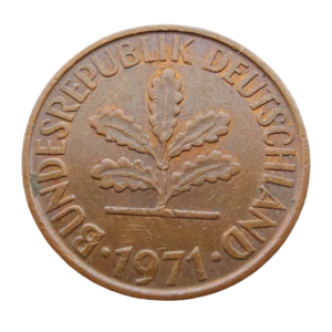 Moeda de 2 Pfennig 1971 – Alemanha