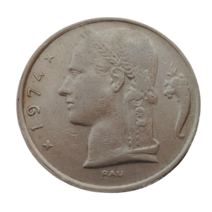 Moeda de 5 Francos 1974 – Bélgica