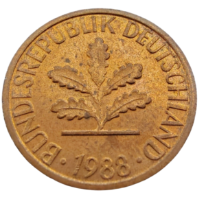Moeda 1 Pfennig 1988 - Alemanha