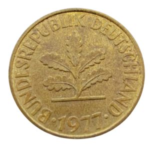 Moeda de 10 Pfennig 1977 – Alemanha