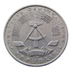 Moeda de 1 Pfennig  1965 Alemanha Oriental (RDA)