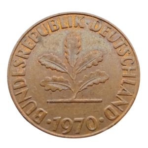Moeda de 2 Pfennig 1970 – Alemanha