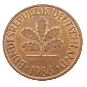 Moeda de 2 Pfennig 1986 – Alemanha