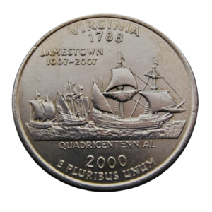 Moeda Quarter Dólar 2000 Virgínia - EUA