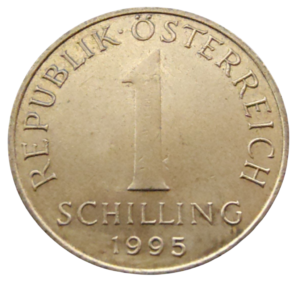 Moeda de 1 Schilling 1995 – Áustria