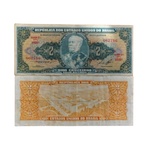Cédula de 2 Cruzeiros 1958 - 2ª Estampa - Série 1009 - Duque de Caxias