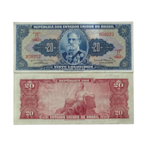 Cédula de 20 Cruzeiros 1963 - 1ª Estampa - Série 1063 - Deodoro