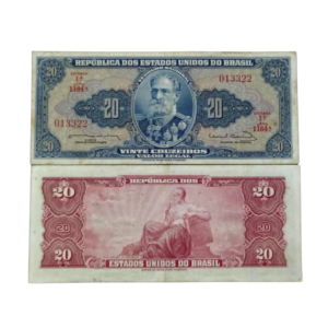 Cédula de 20 Cruzeiros 1963 - 1ª Estampa - Série 1164 - Deodoro