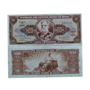Cédula de 20 Cruzeiros 1962- 2ª Estampa - Série 1698- Deodoro