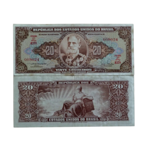 Cédula de 20 Cruzeiros 1955- 2ª Estampa - Série 837- Deodoro