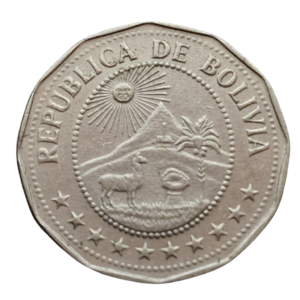 Moeda de 25 Centavos 1972 – Bolívia