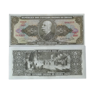 Cédula de 5 Cruzeiros 1963 - 2ª Estampa - Série 3506 - Rio Branco