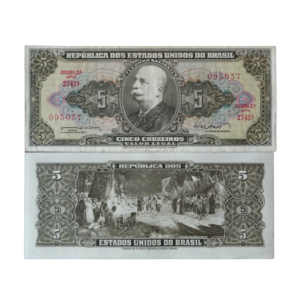 Cédula de 5 Cruzeiros 1962 - 2ª Estampa - Série 2743 - Rio Branco