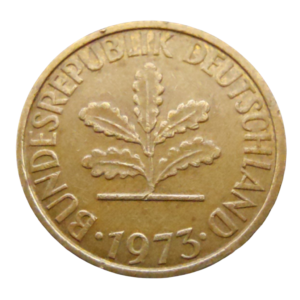 Moeda de 5 Pfennig 1973 – Alemanha