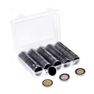 Caixa com 100 Cápsulas de acrílico ajustáveis 17mm a 30mm