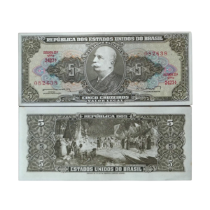 Cédula de 5 Cruzeiros 1962 - 2ª Estampa - Série 2427 - Rio Branco