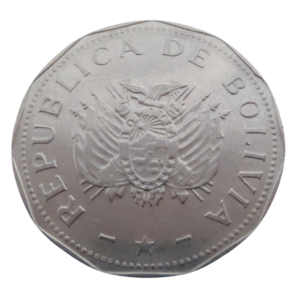 Moeda de 2 Bolivianos 1997 – Bolívia