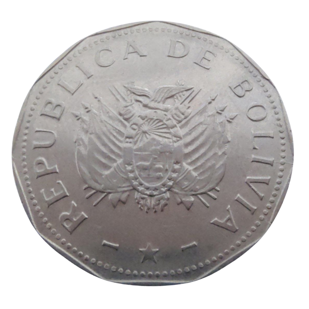 Moeda de 2 Bolivianos 1997 – Bolívia